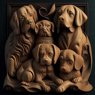 3D model dogs (STL)